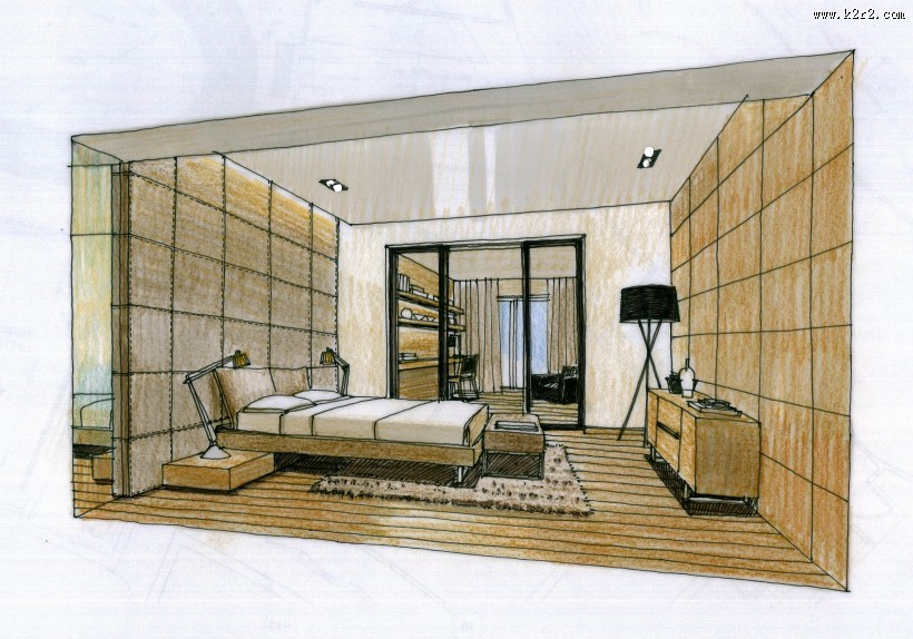 武汉水岸星城室内手绘稿图片