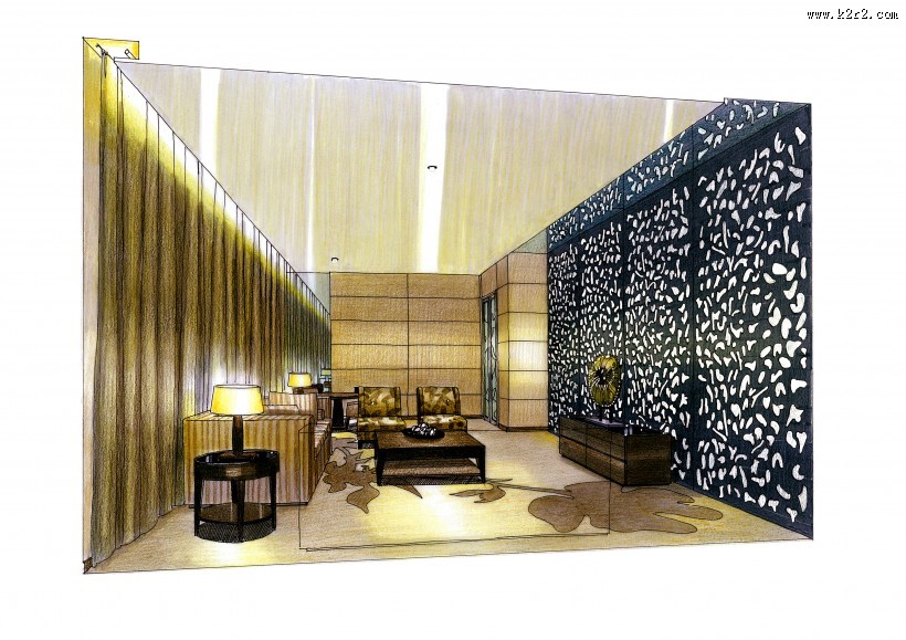 富力珠江新城手绘稿图片