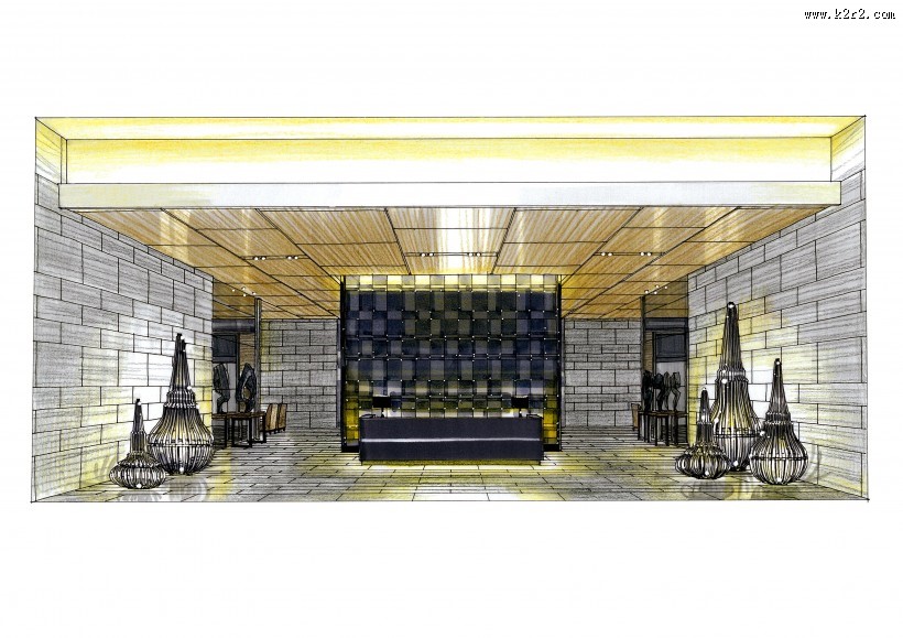 富力珠江新城手绘稿图片