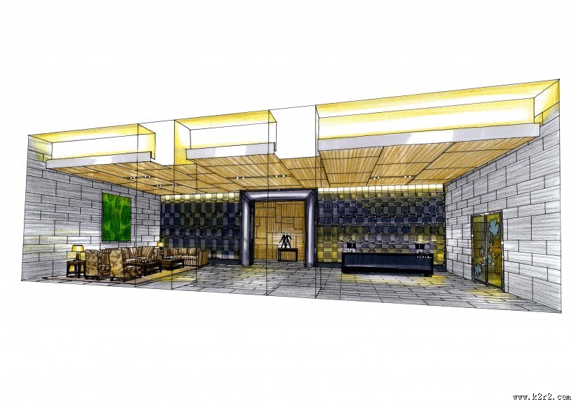 富力珠江新城手绘稿图片