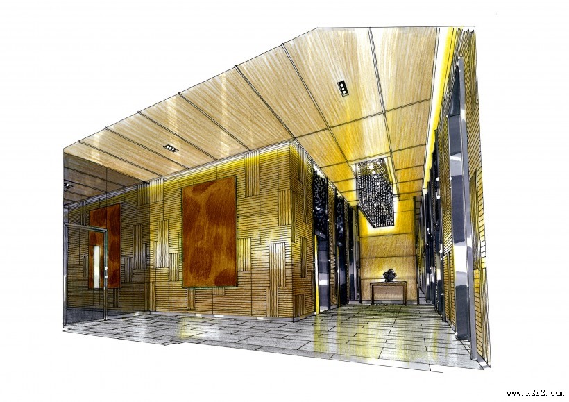 富力珠江新城手绘稿图片