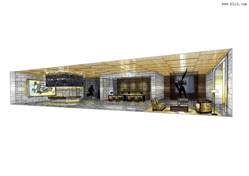 富力珠江新城手绘稿图片