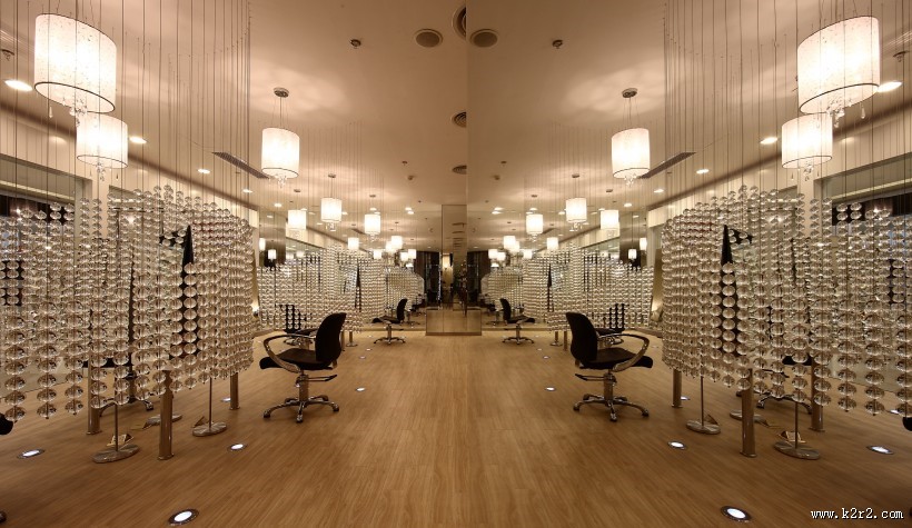 蓝调美发装潢设计图片