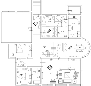 西安鸿禧山庄别墅室内设计图片大全