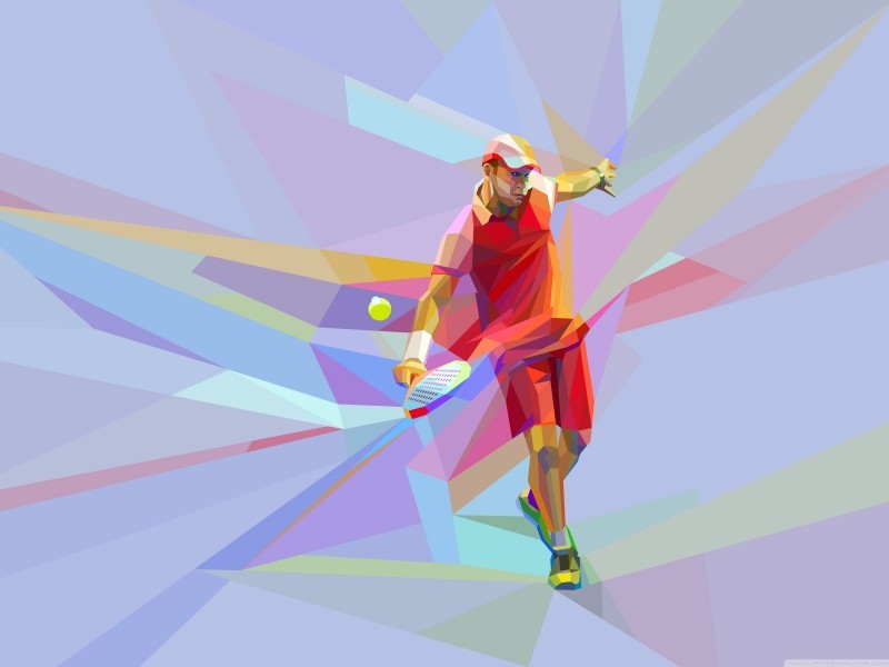 炫彩网球运动电脑设计图片