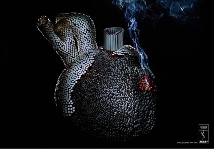 吸烟有害健康创意广告图片