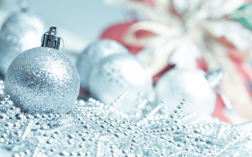 圣诞节彩球图片