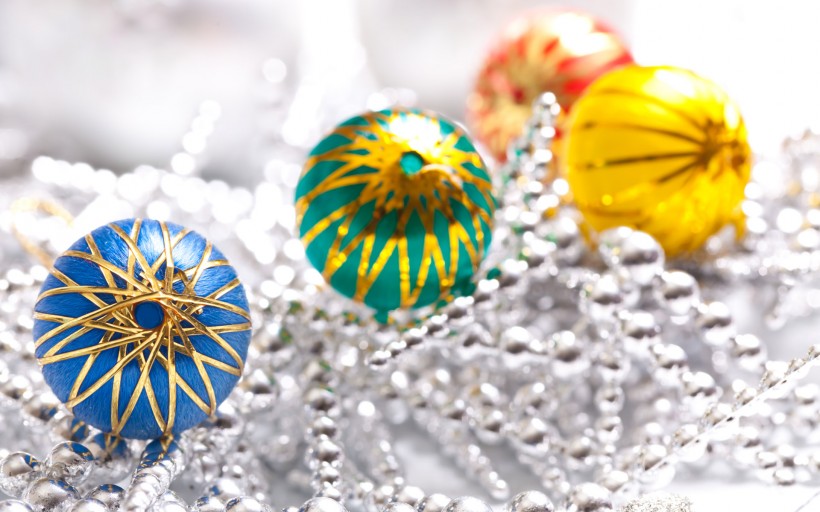 圣诞节彩球图片