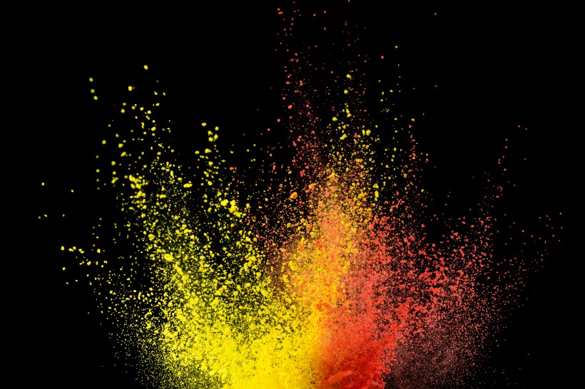 暖色调彩色粉末背景图片大全