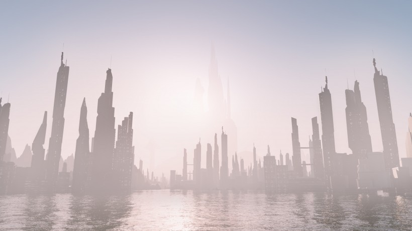 创意科幻城市素材图片