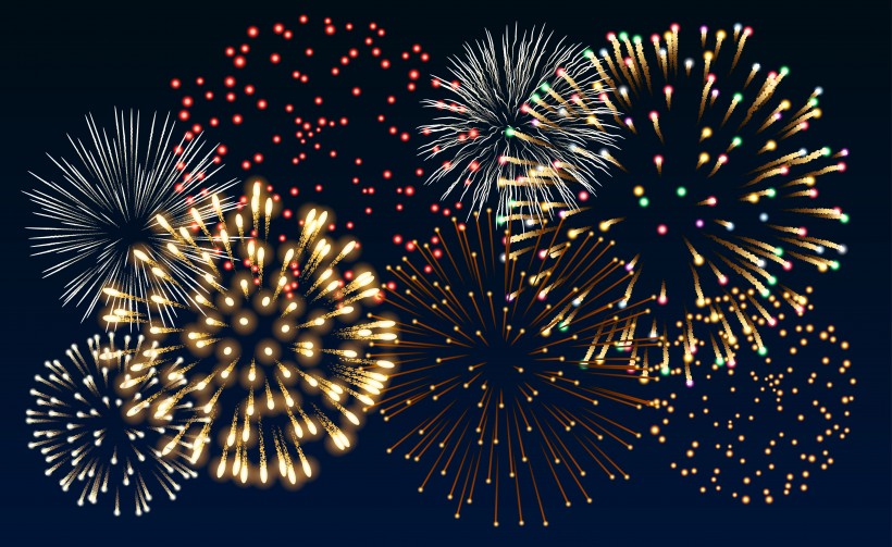 绚丽烟花背景图片