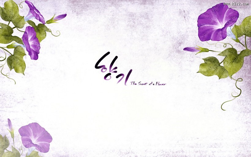 浪漫简约花朵信纸图片