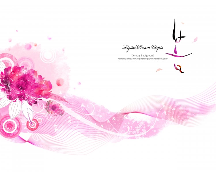 手绘花朵背景插画图片