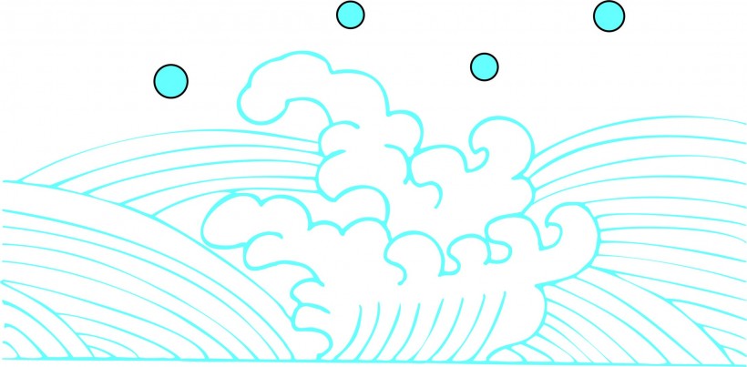 古典浪花花纹图片