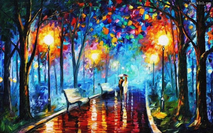 水彩风景画图片