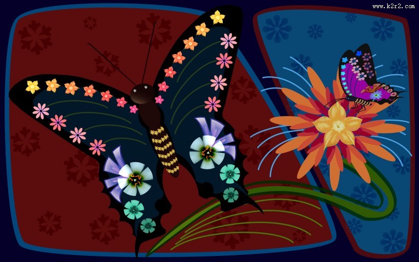 精美手绘鲜花图片