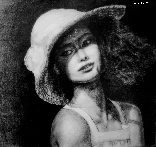 逼真人物素描图片