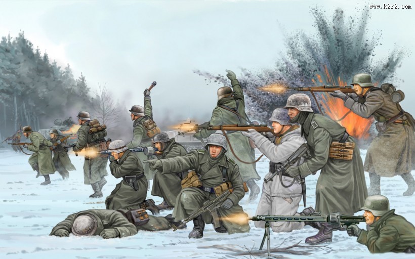 二战题材插画桌面壁纸