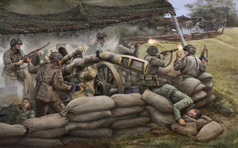 二战题材插画桌面壁纸