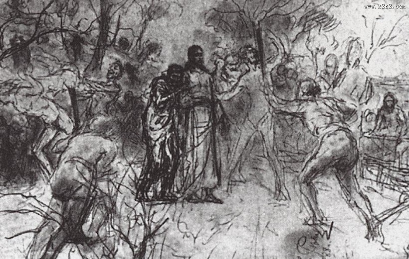 列宾速写作品图片大全