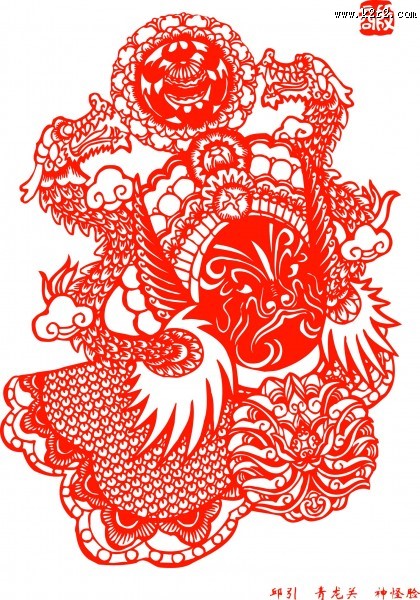 京剧脸谱剪纸图片
