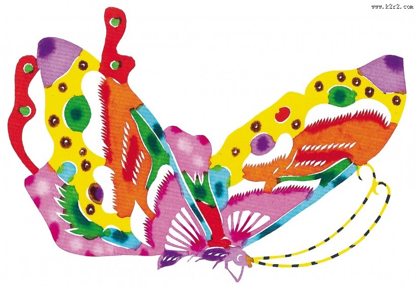 水彩吉祥动物剪纸图片