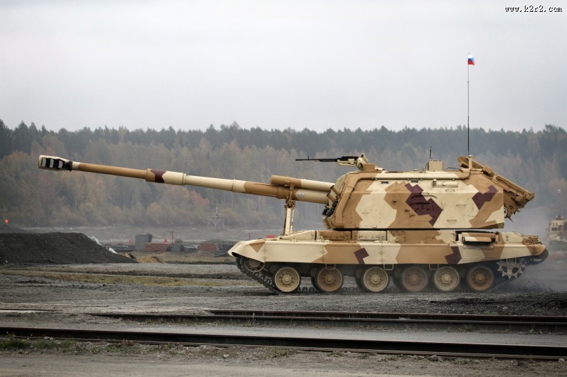 俄罗斯联盟152毫米双管自行火炮图片