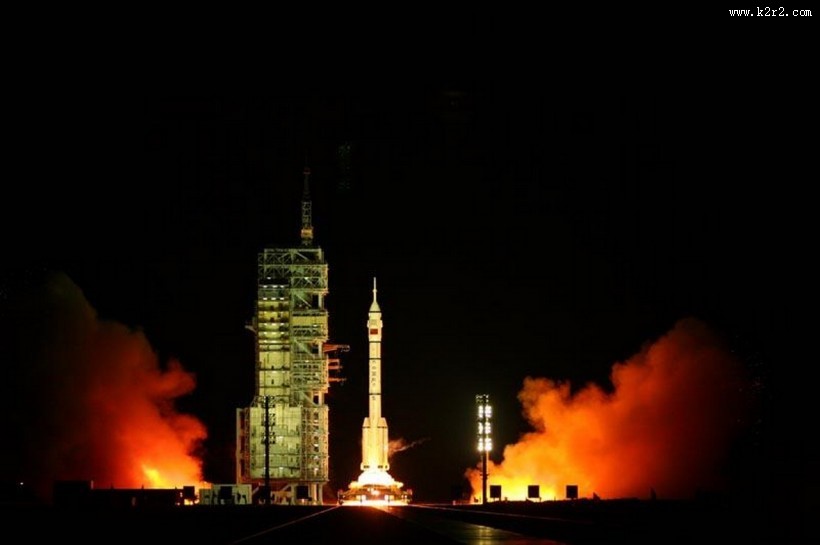 神州七号发射图片