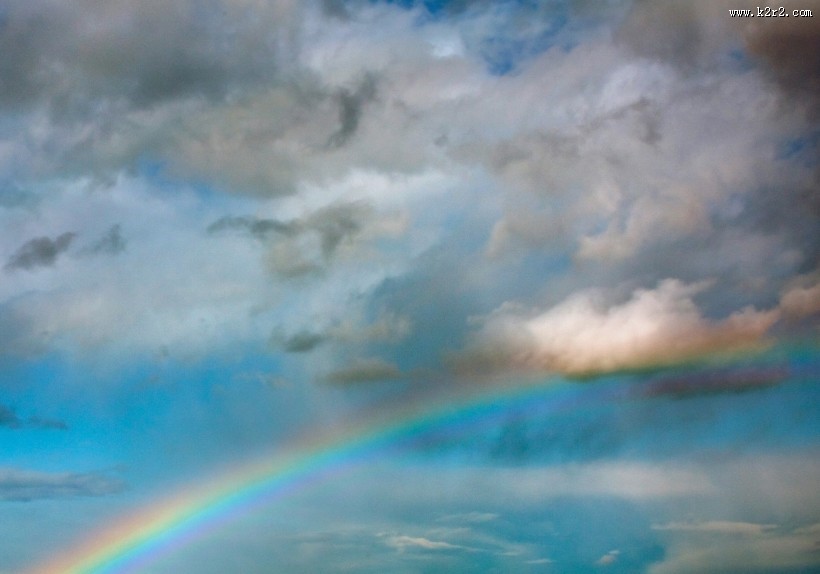 美丽七色的彩虹图片