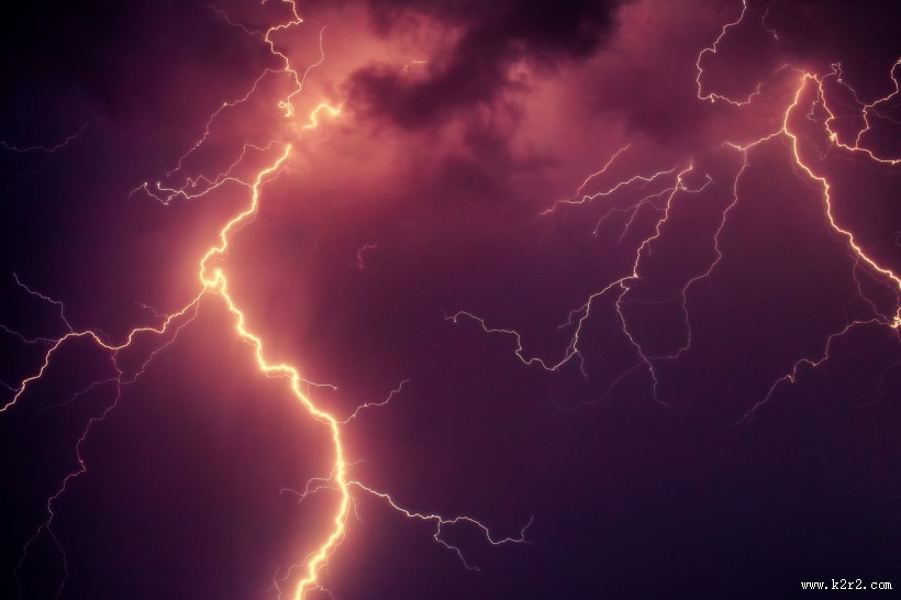 空中的闪电图片大全