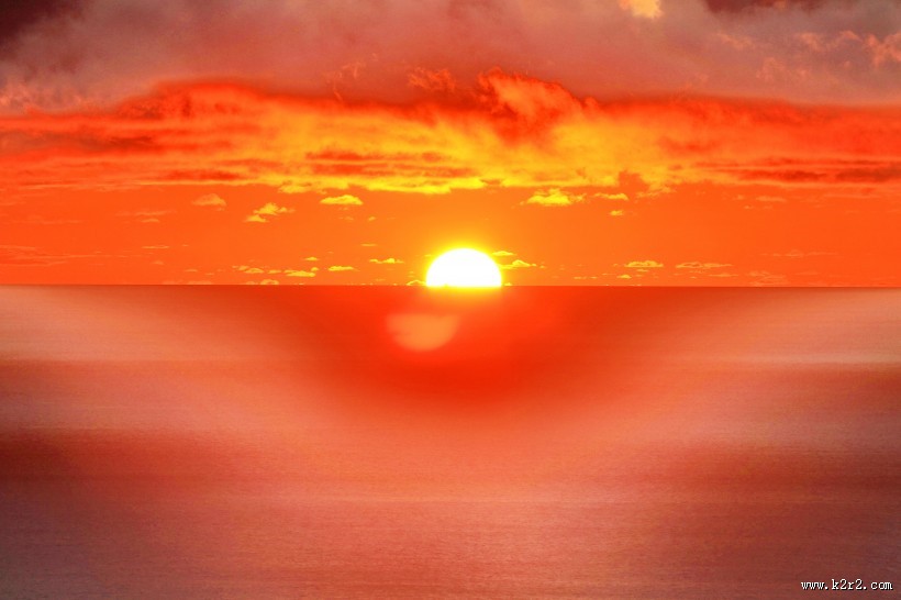 绚丽多彩的天边火烧云图片大全