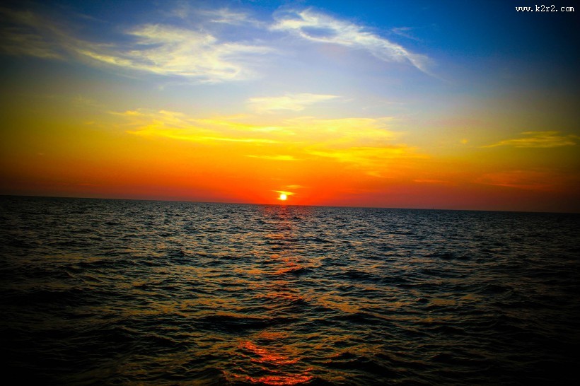 金黄的夕阳图片大全