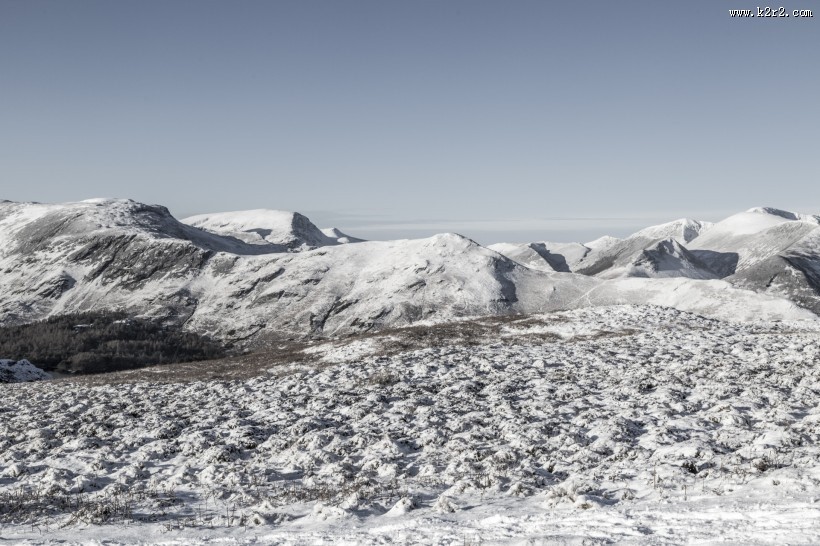 高山冬季冰雪风景图片