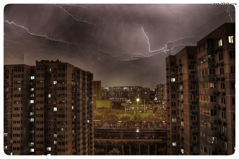 天空中的闪电图片大全