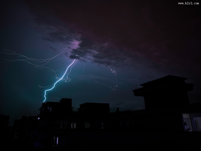 天空中的闪电图片大全