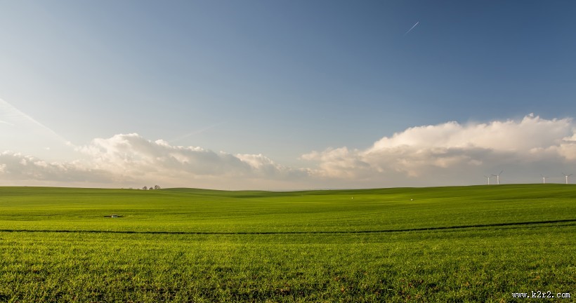 蓝天下的田野图片