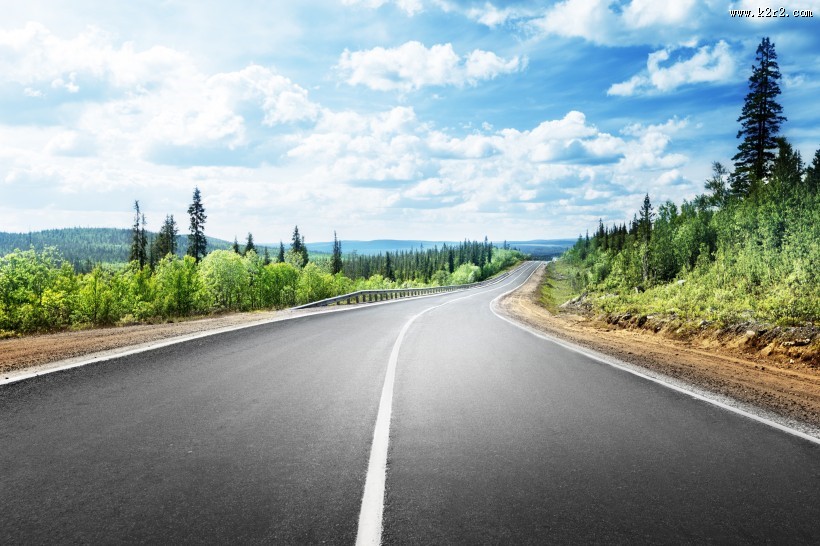 公路唯美风景图片