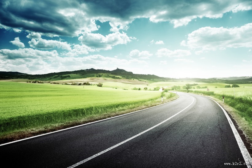 公路唯美风景图片