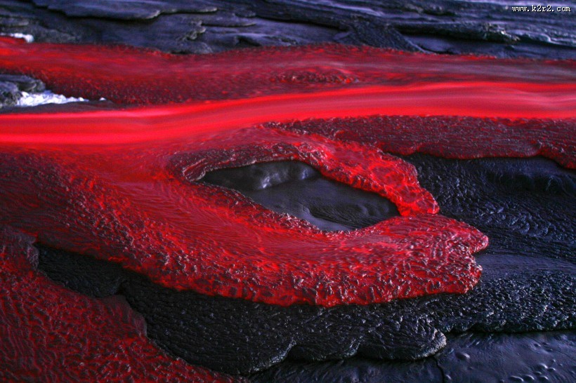 火山和岩浆风景图片