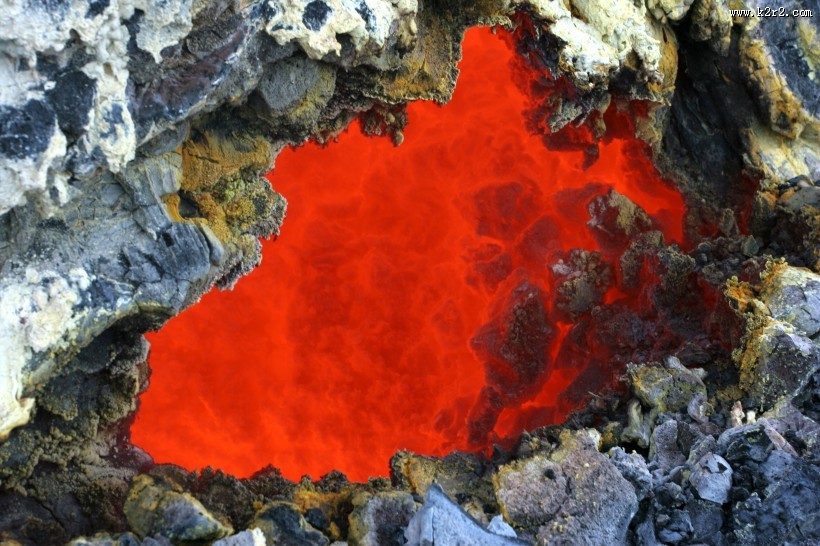 火山和岩浆风景图片