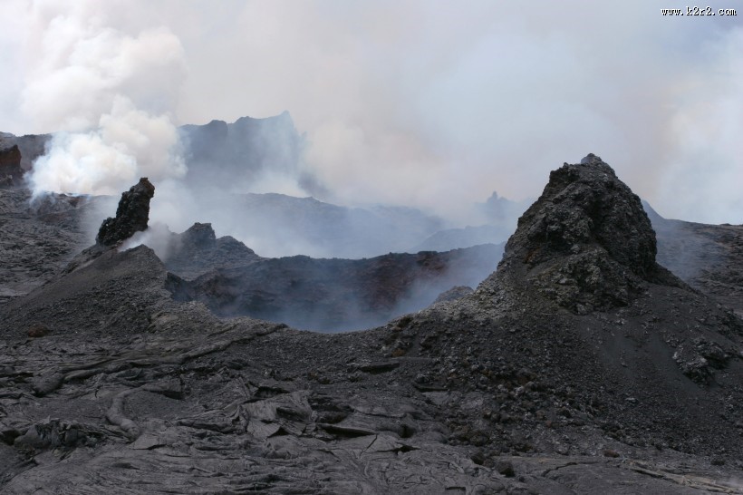 火山和岩浆风景图片