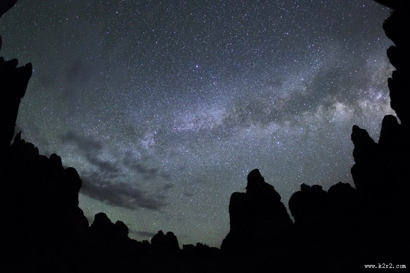 美国犹他州夜空的繁星点点图片