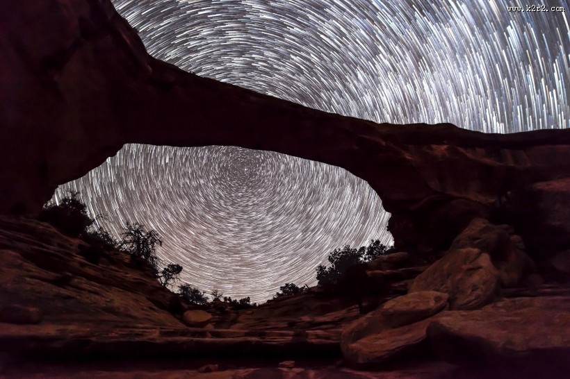 美国犹他州夜空的繁星点点图片