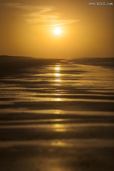 黄昏海滩风景图片