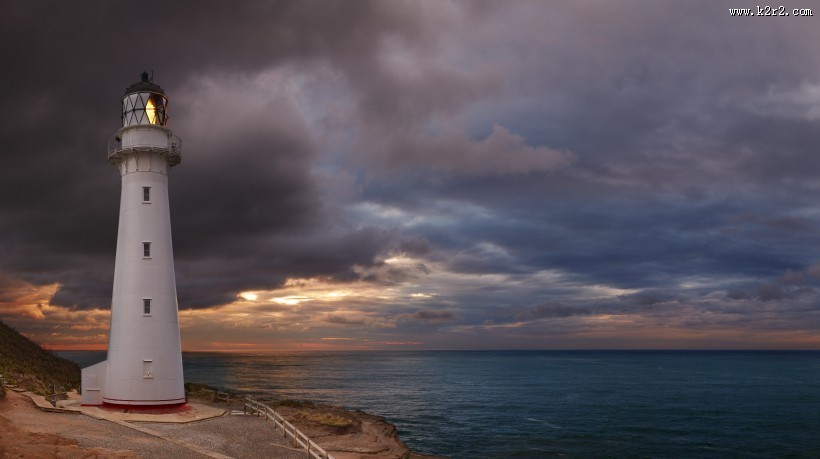 海岸灯塔风景图片