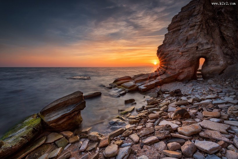 海边岩石景色图片大全