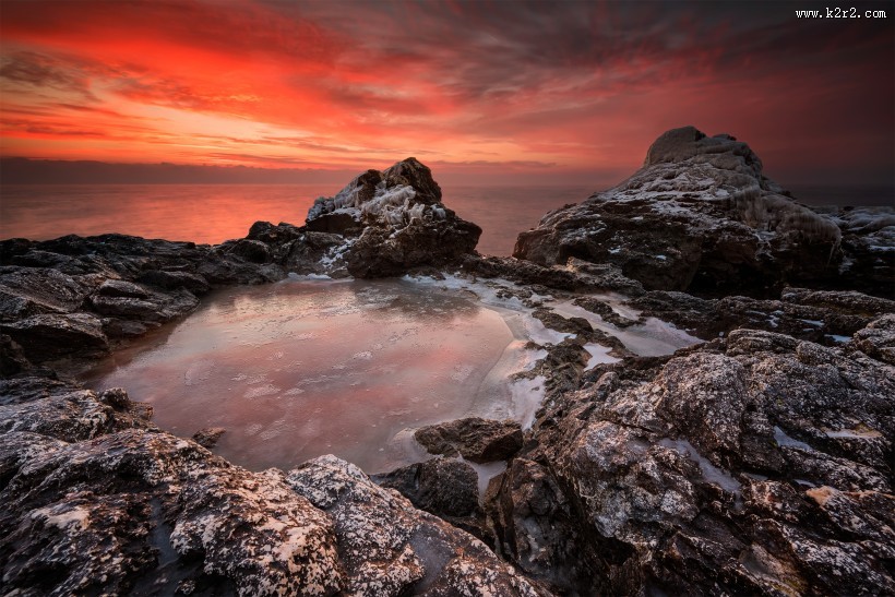 海边岩石景色图片大全