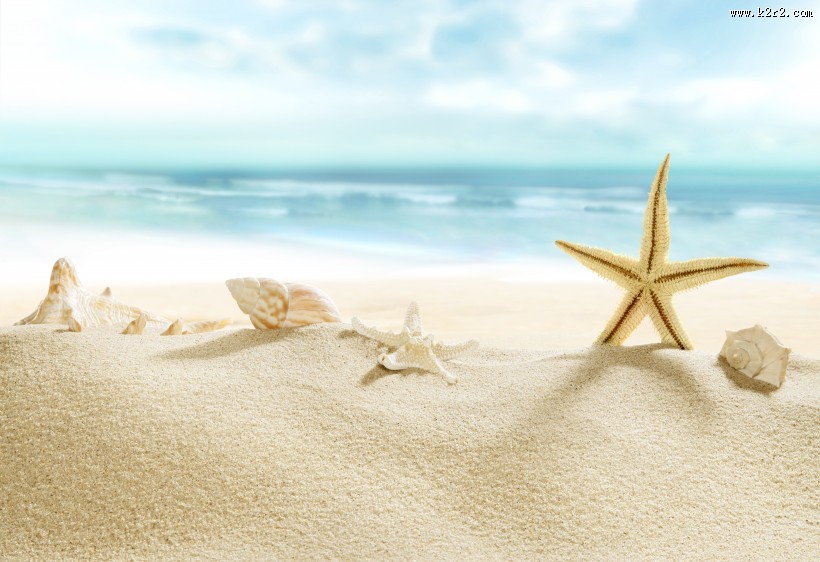 海滩景色创意图片