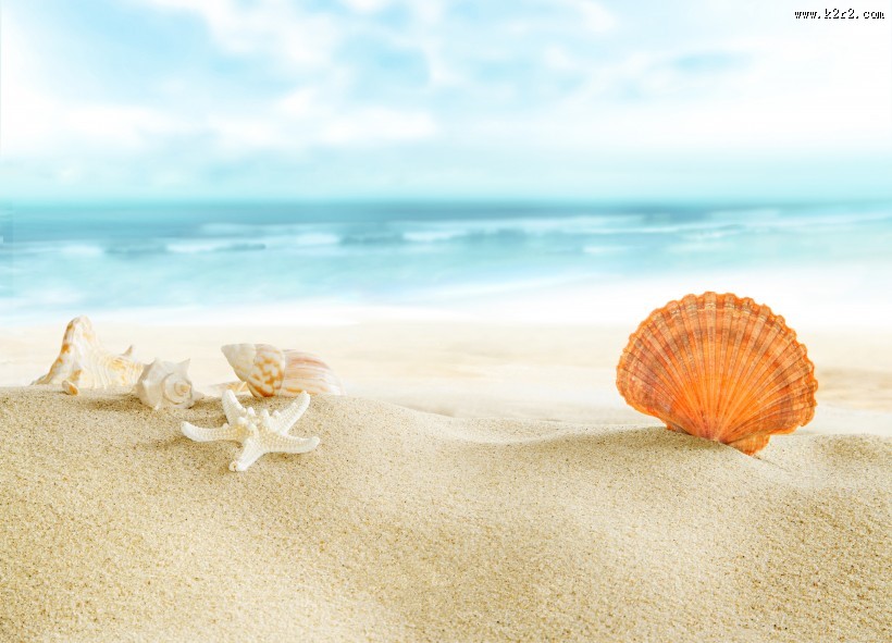 海滩景色创意图片