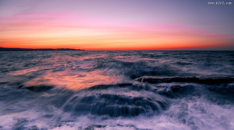 海上夕阳图片 海上日落风景图片